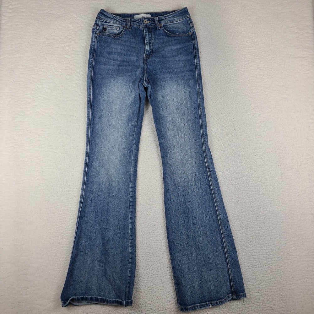KanCan Jeans Womens 7/27 Blue Luke High Rise Flare Leg Medium Wash Denim KC7340M
